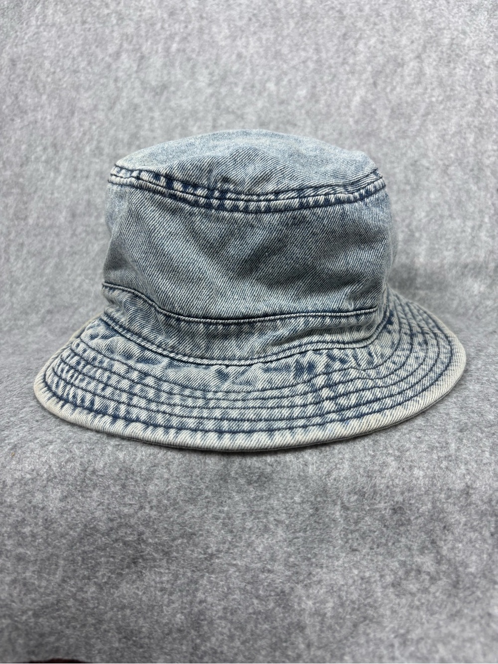 Acid Wash Denim Cotton Bucket Hat One Size